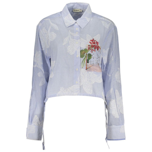 Azzurro Cotton Women Shirt