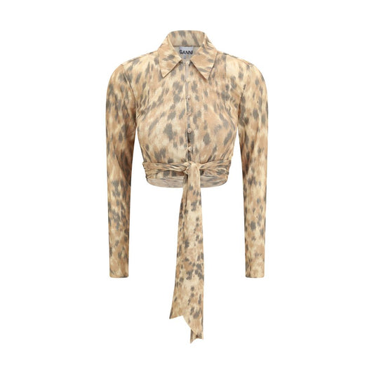 Beige Recycled Polyester Blouse