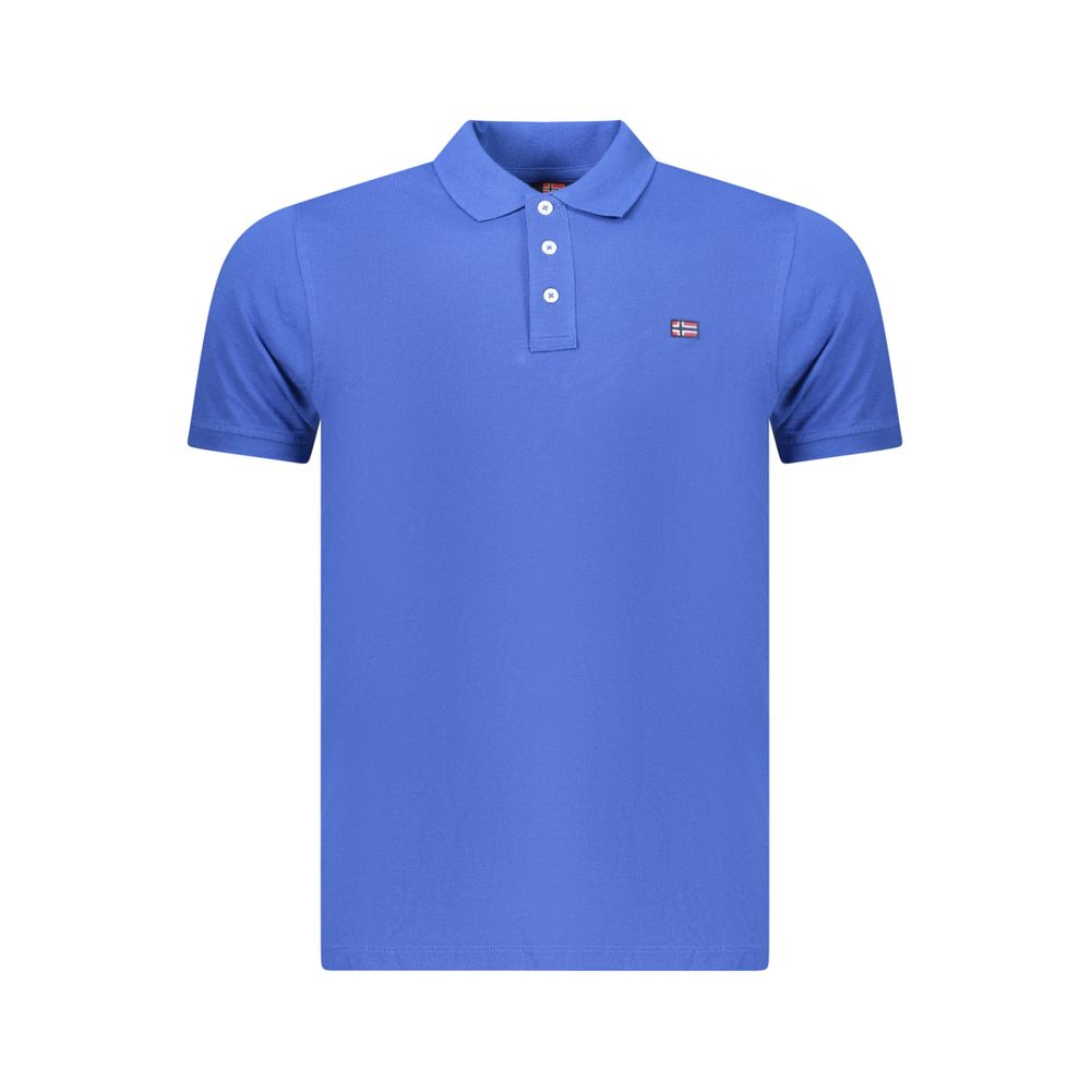 Blue Cotton Men's Polo Shirt