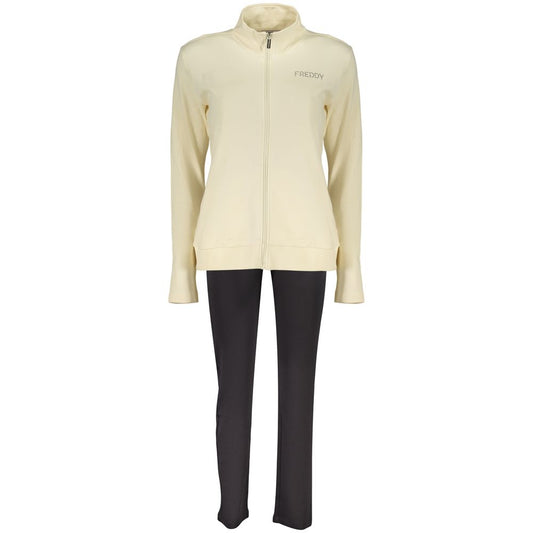Beige Cotton Women Sweatshirt