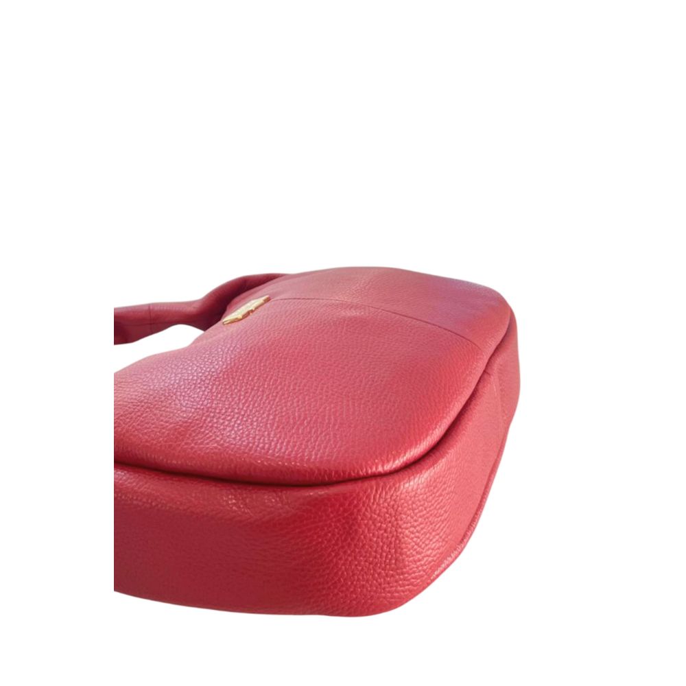 Red Leather Women Shoulder Bag