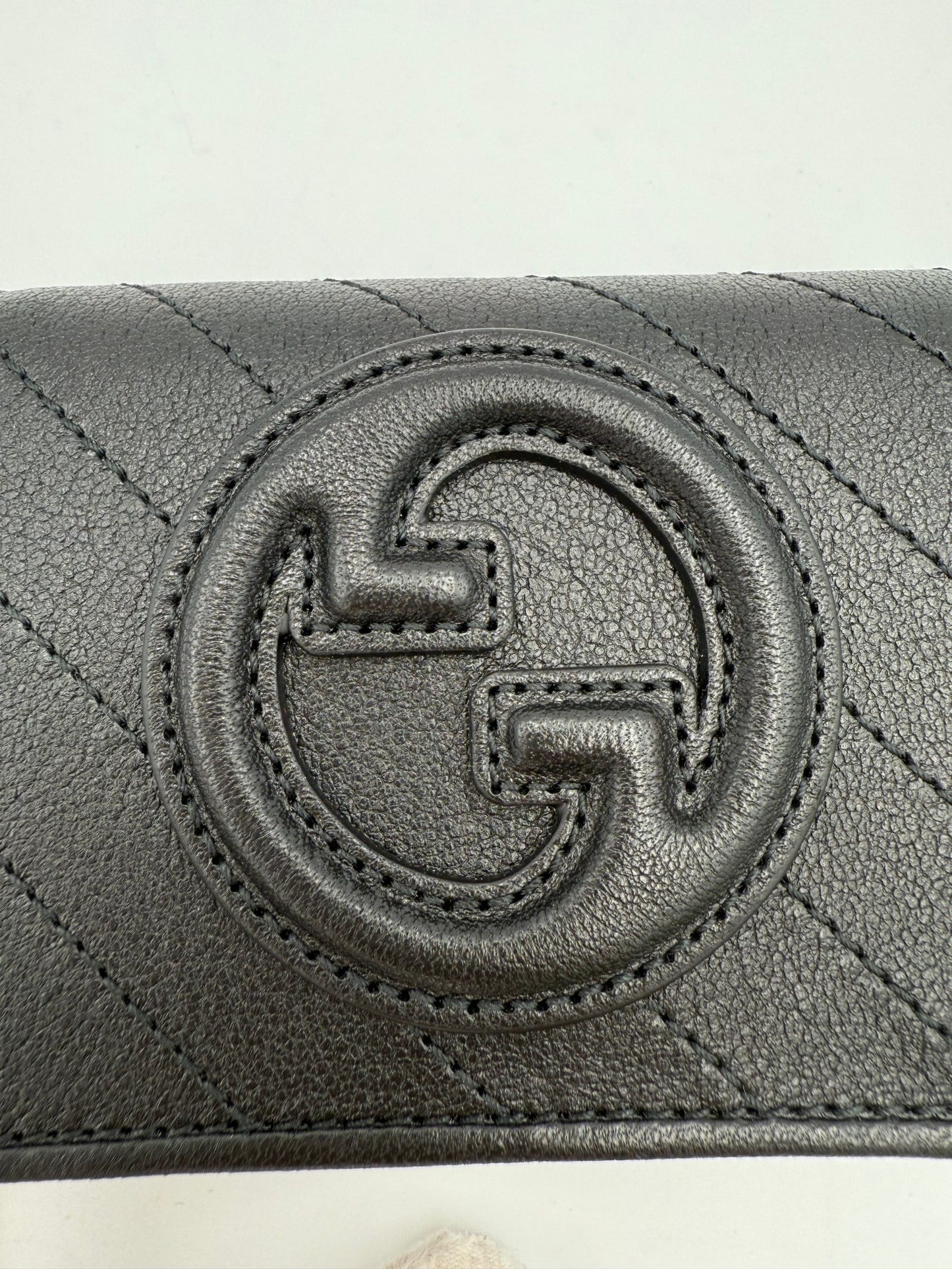 GUCCI GG BLONDIE Black Compact Wallet