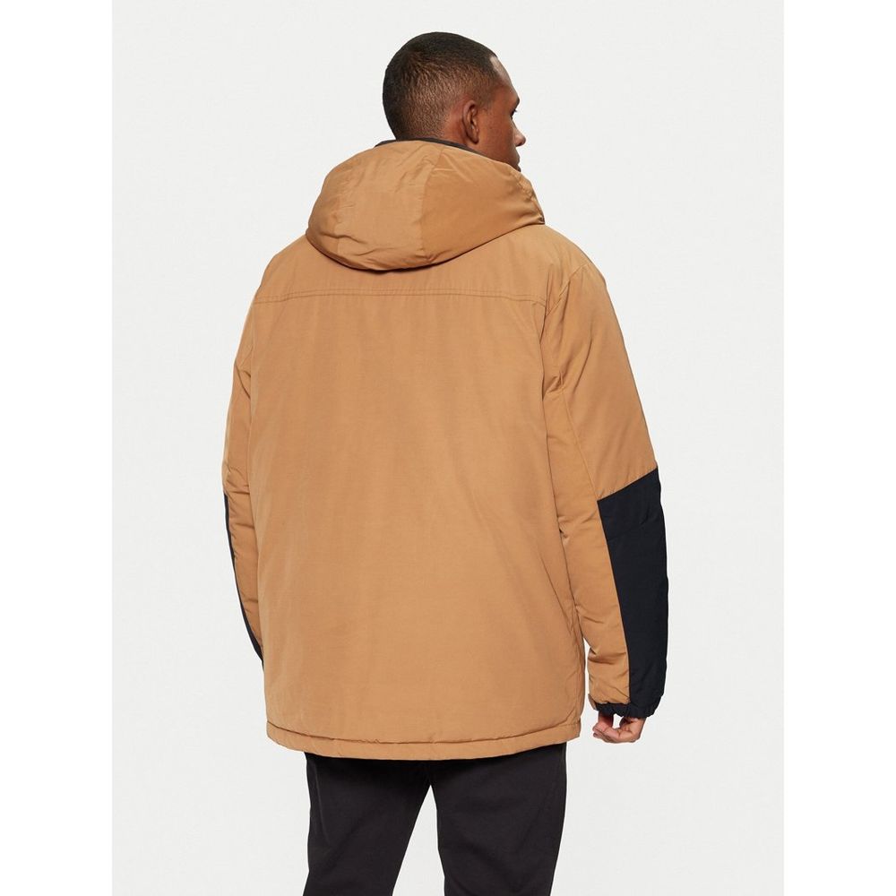 Brown Polyester Parka