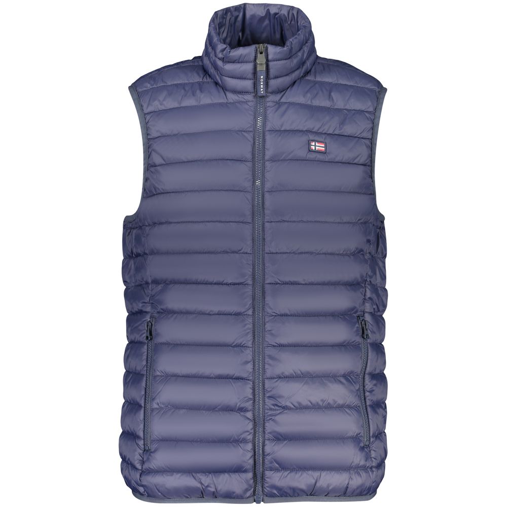 Blue Polyester Men's Jacket