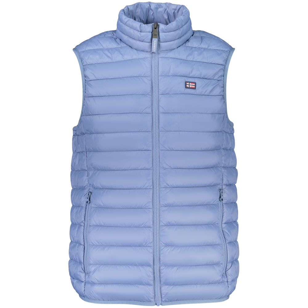Blue Polyester Men's Jacket