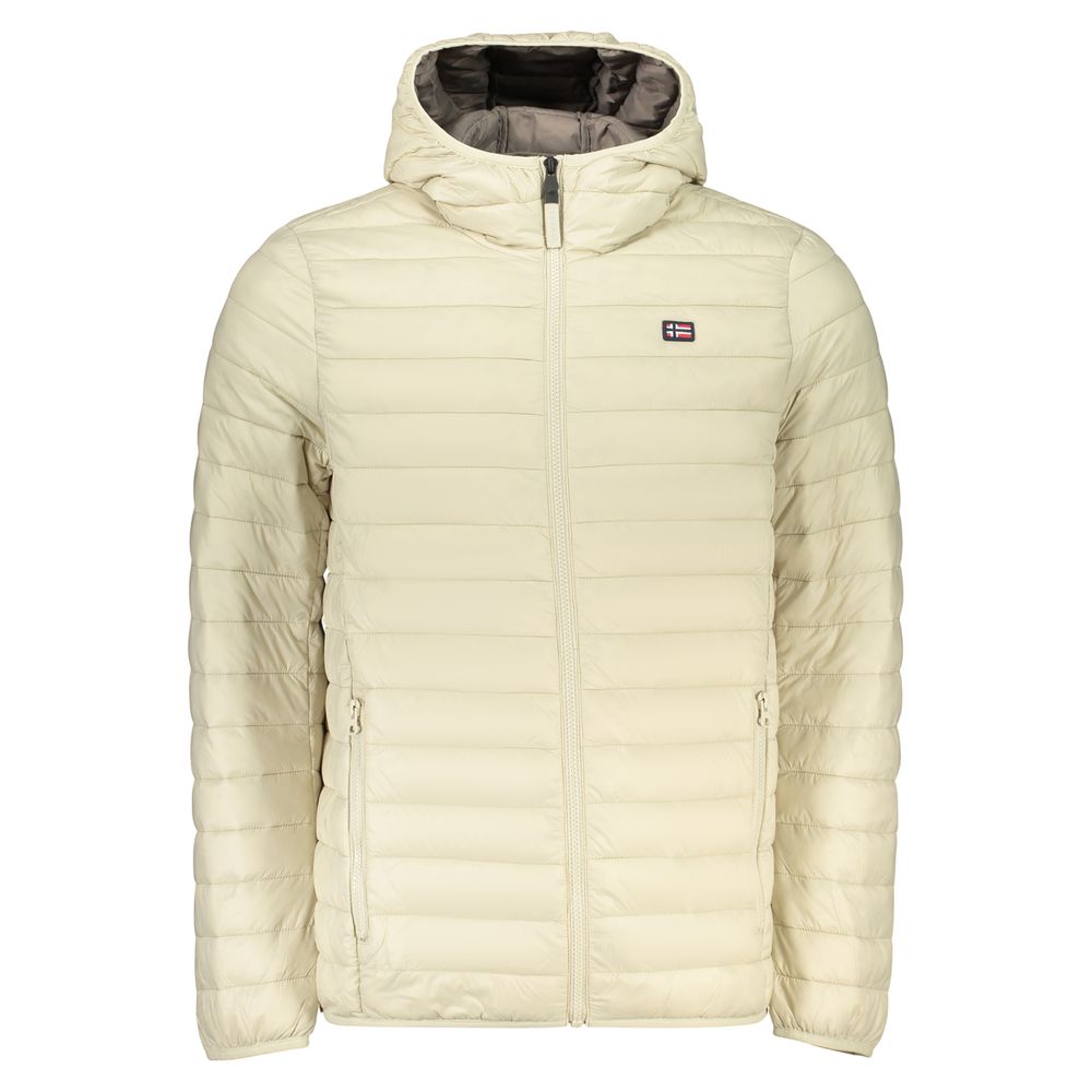 Beige Polyamide Men's Jacket