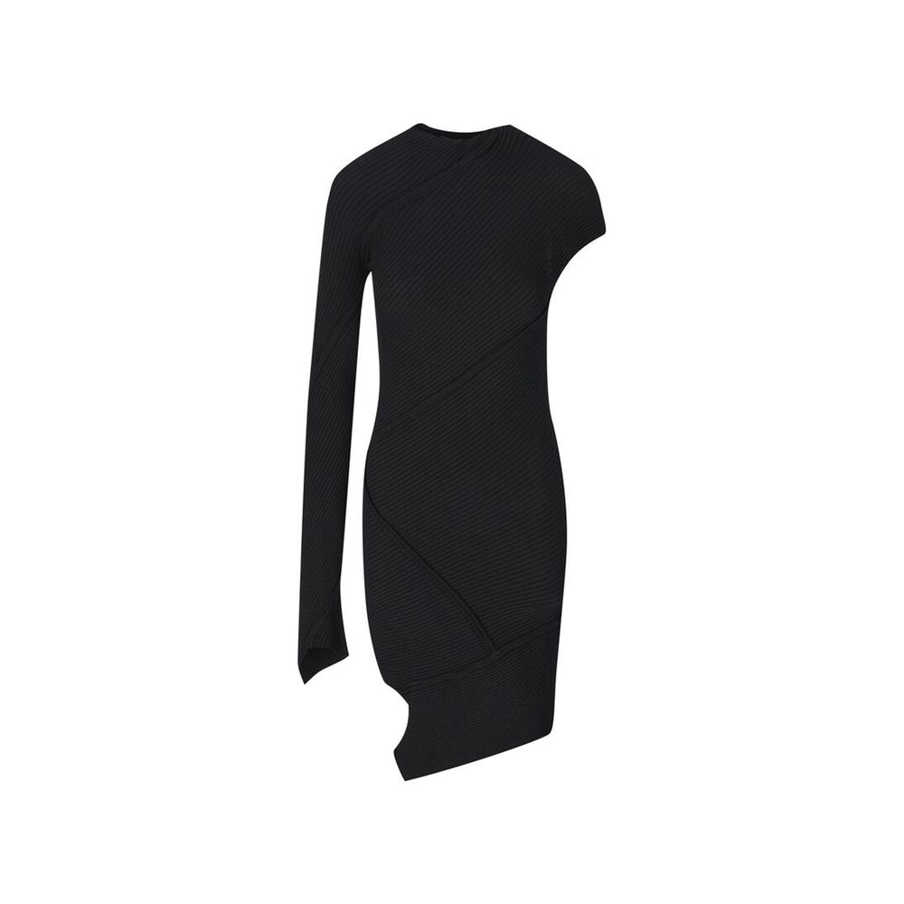 Black Polyester Cocktail Dress