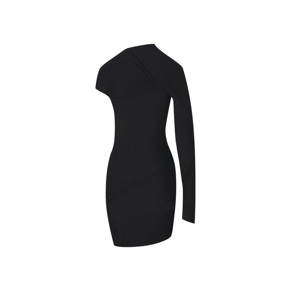 Black Polyester Cocktail Dress