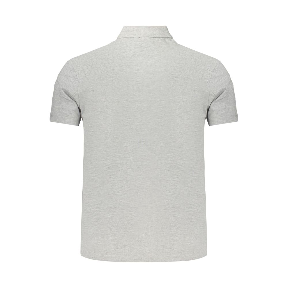 Gray Cotton Men's Polo Shirt