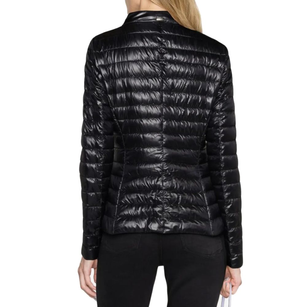 Black Polyamide Full-Length Jacket