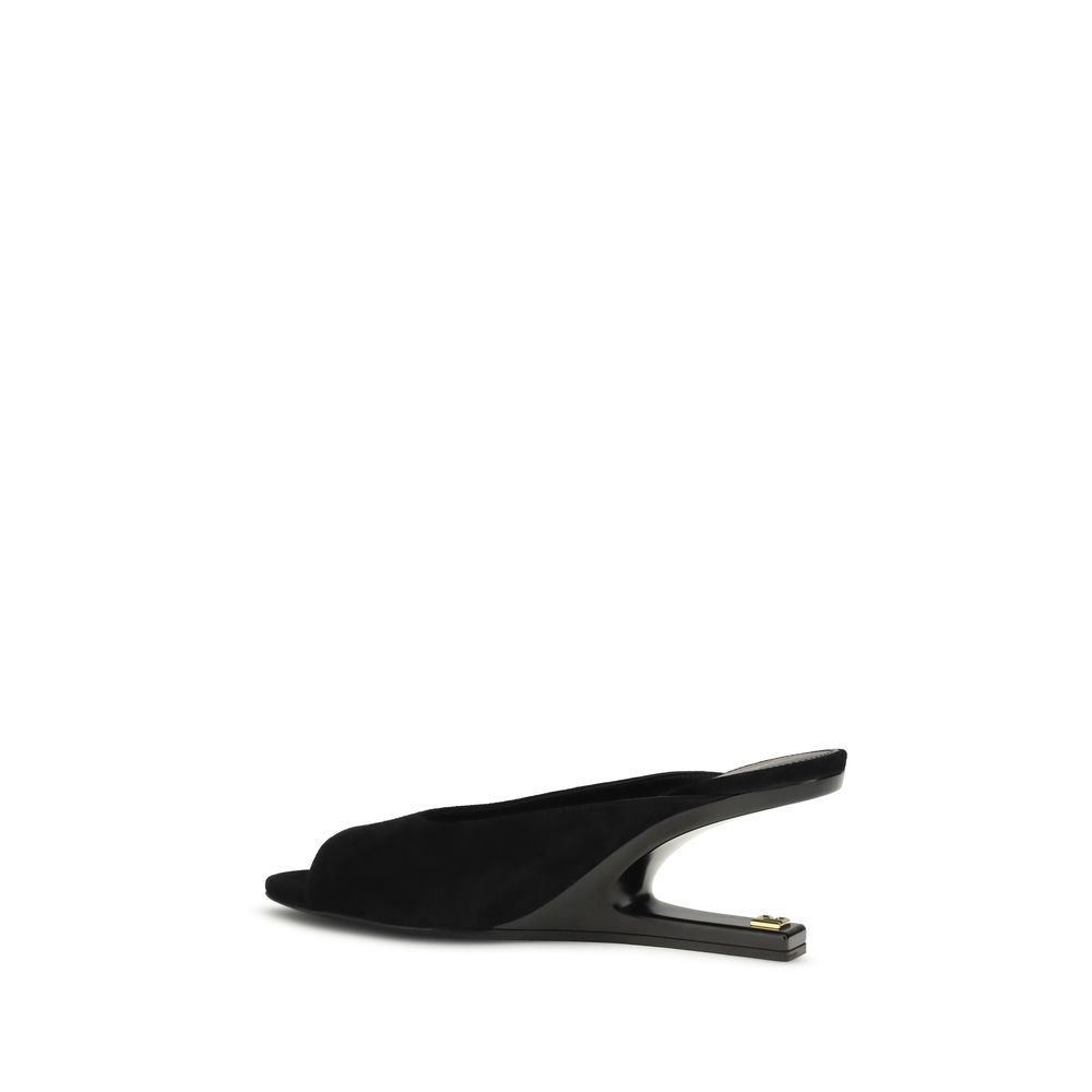 Black Goatskin Mules