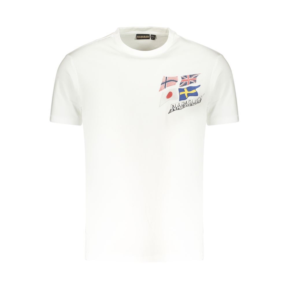 White Cotton Mens T-Shirt