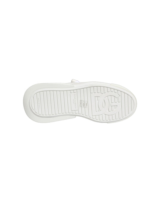 White Calfskin Leather Low Top Sneakers Shoes