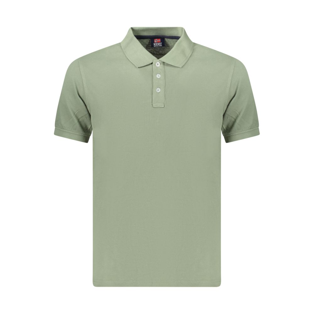 Green Cotton Men's Polo