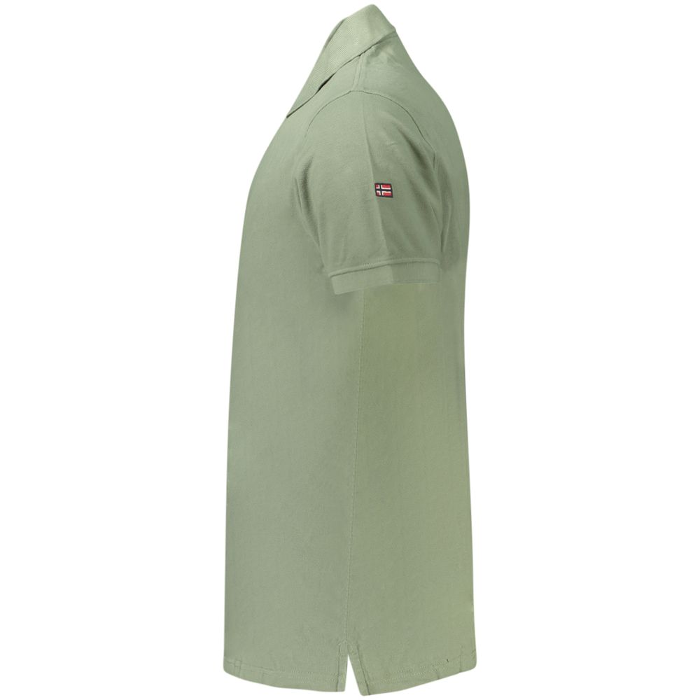 Green Cotton Men's Polo