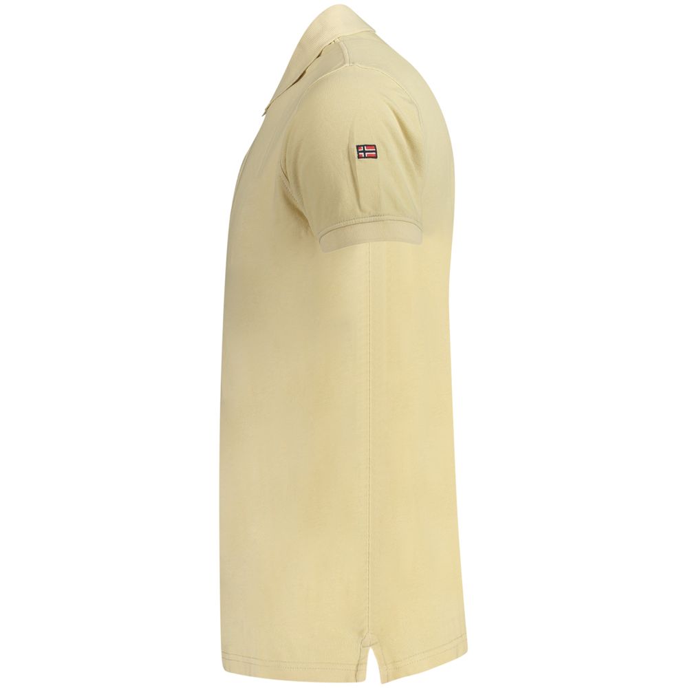 Beige Cotton Men's Polo