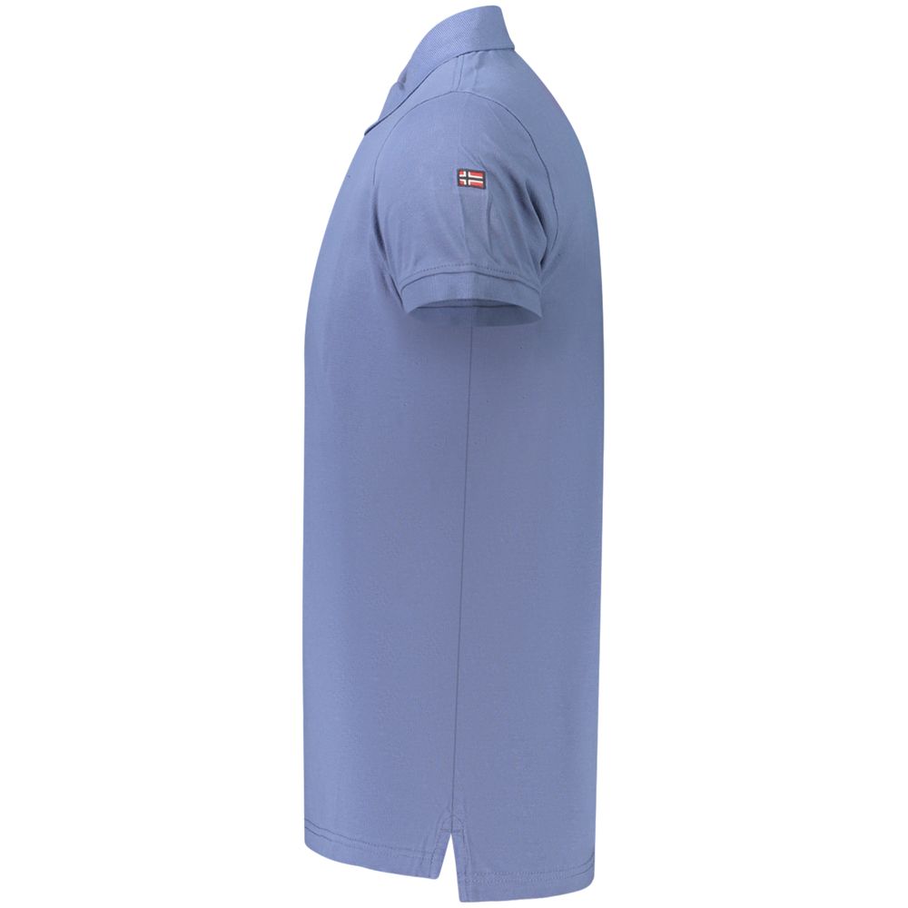 Blue Cotton Men's Polo Shirt