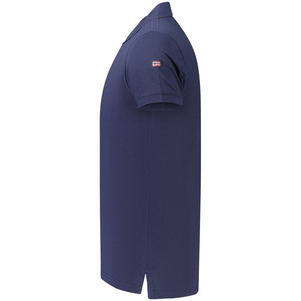 Blue Cotton Men's Polo Shirt
