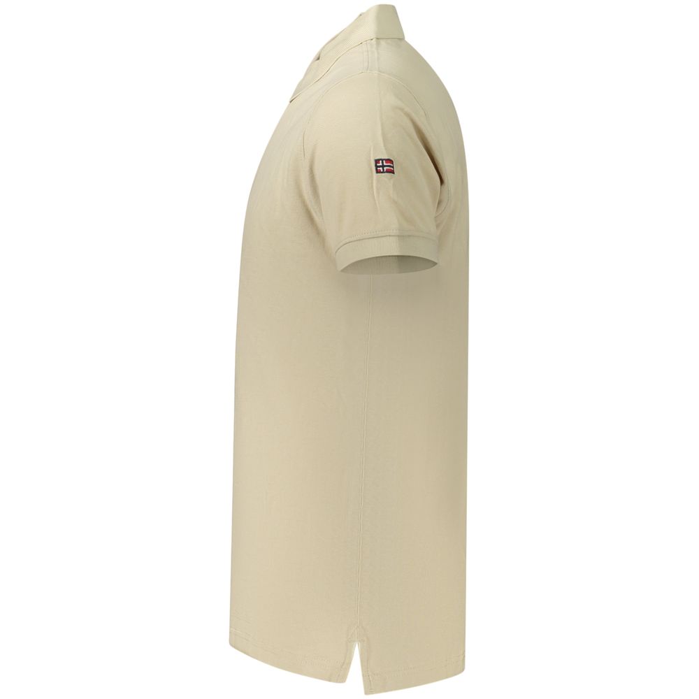 Beige Cotton Men's Polo