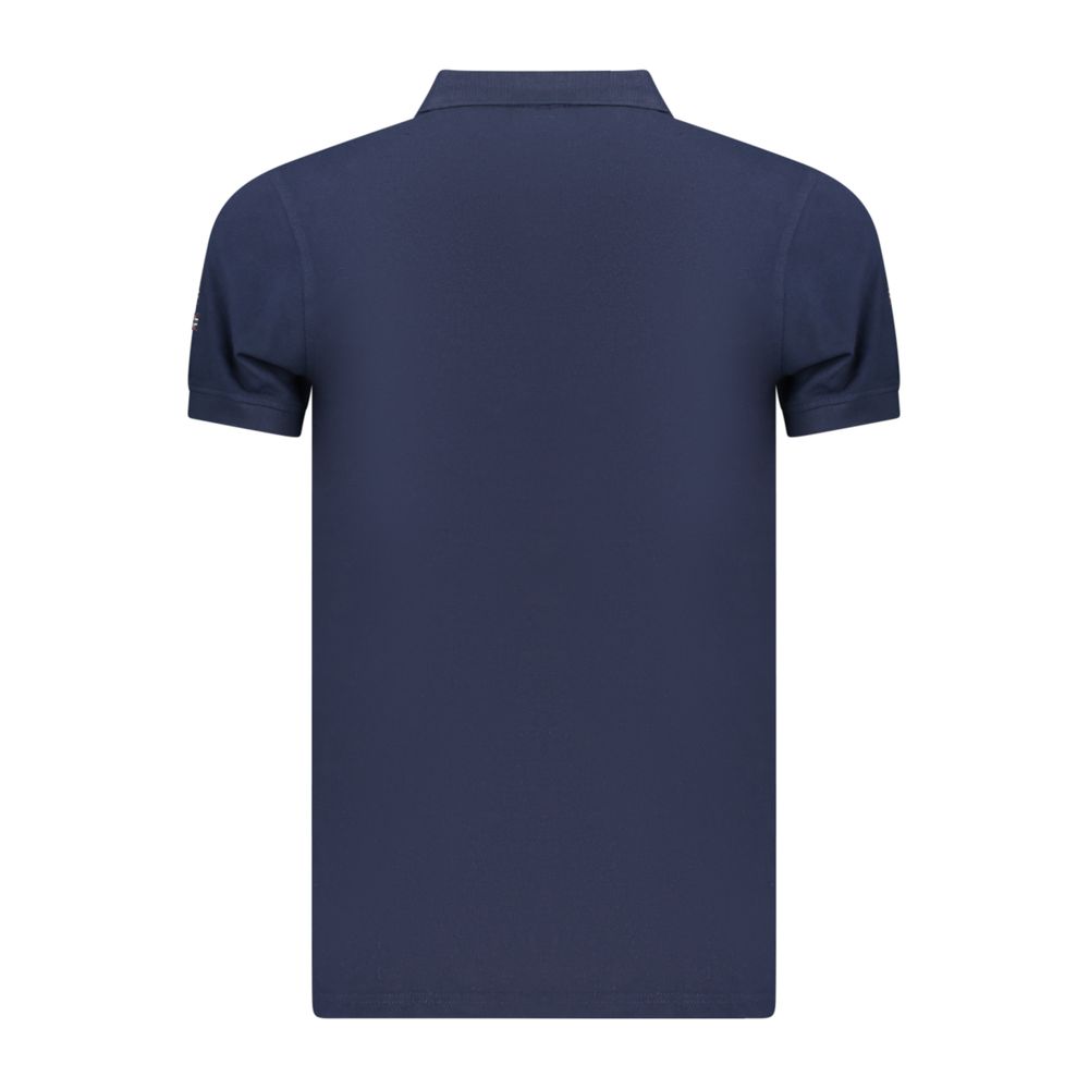 Blue Cotton Men's Polo