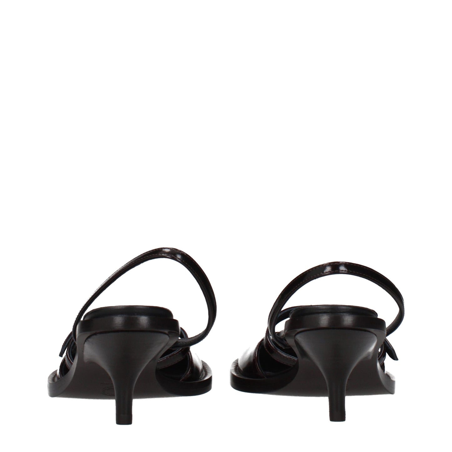 Brown Leather Platform Sandals