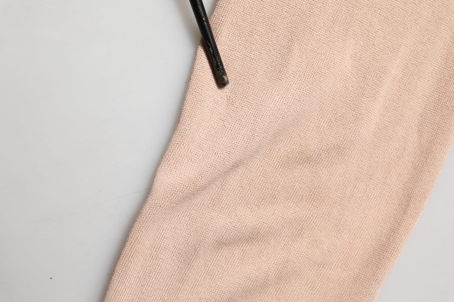 Beige Ribbed V-neck Front Tie Cardigan Sweater