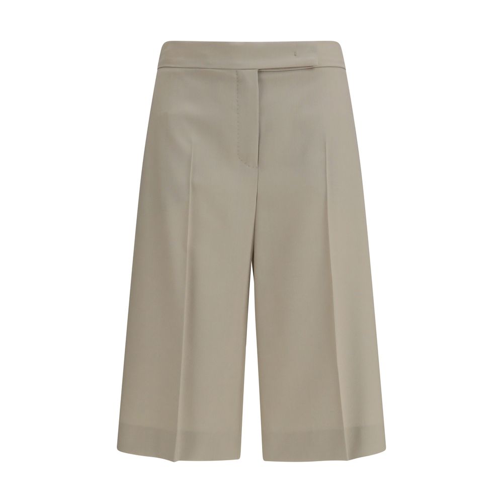 Beige Wool Oves Aries Bermuda Shorts
