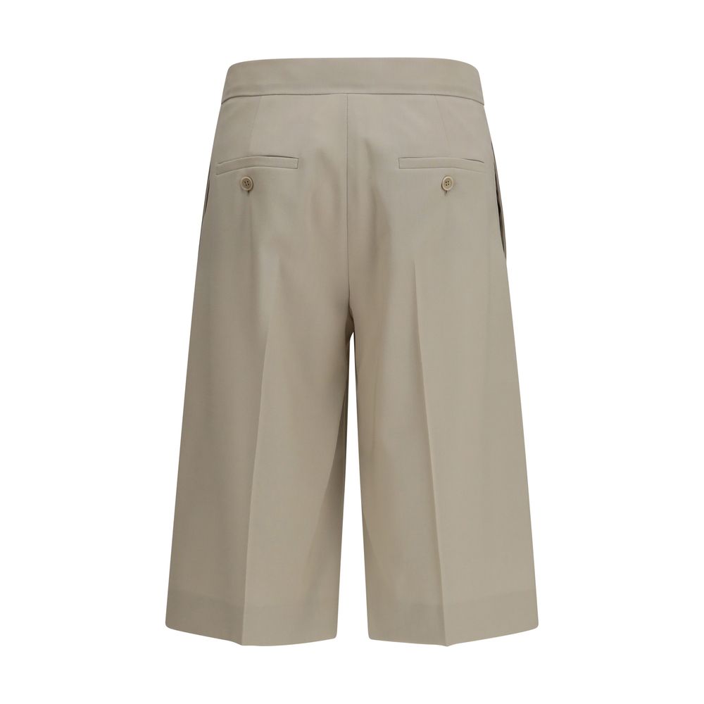 Beige Wool Oves Aries Bermuda Shorts