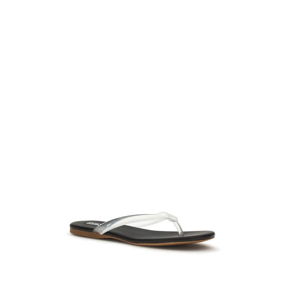 Black Rubber Flip-Flop Sandals