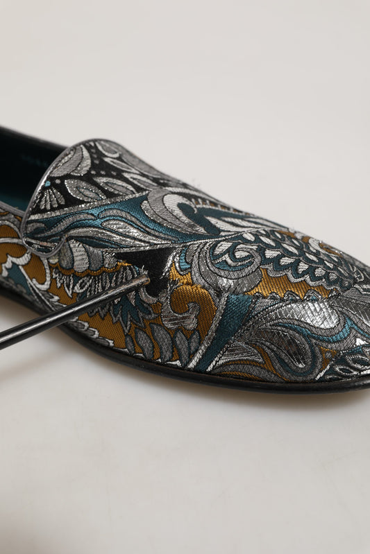 Multicolor Paisley Brocade Men Loafers Shoes