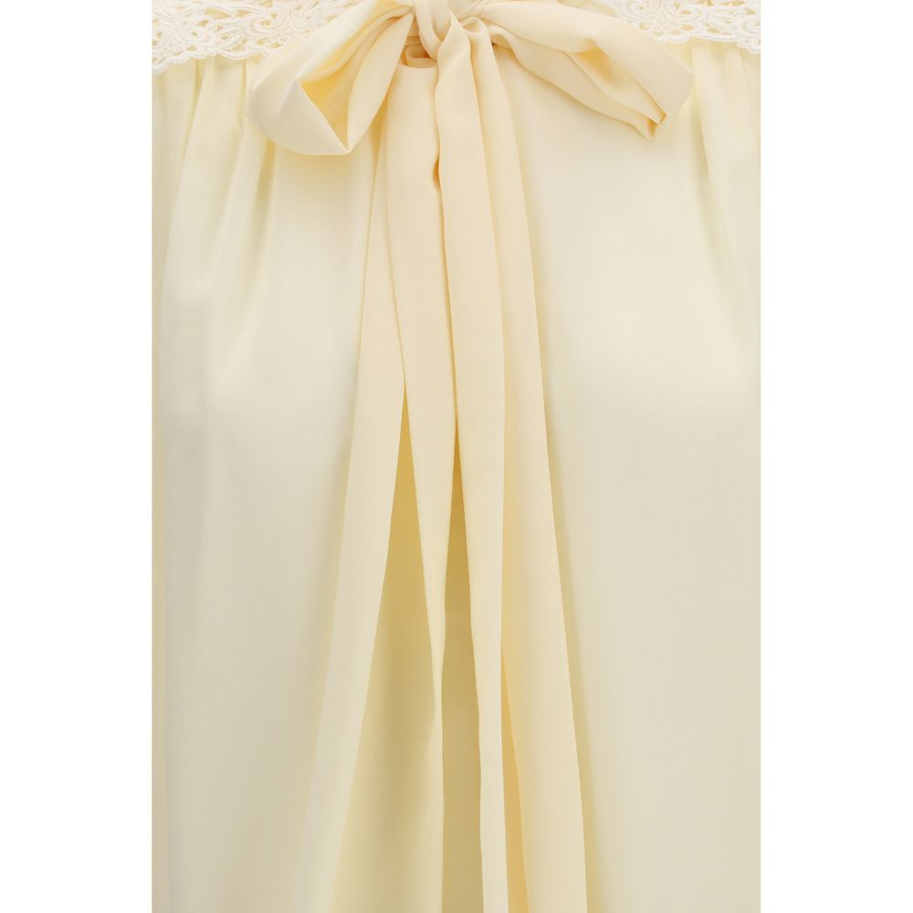 Beige Polyester Blouse