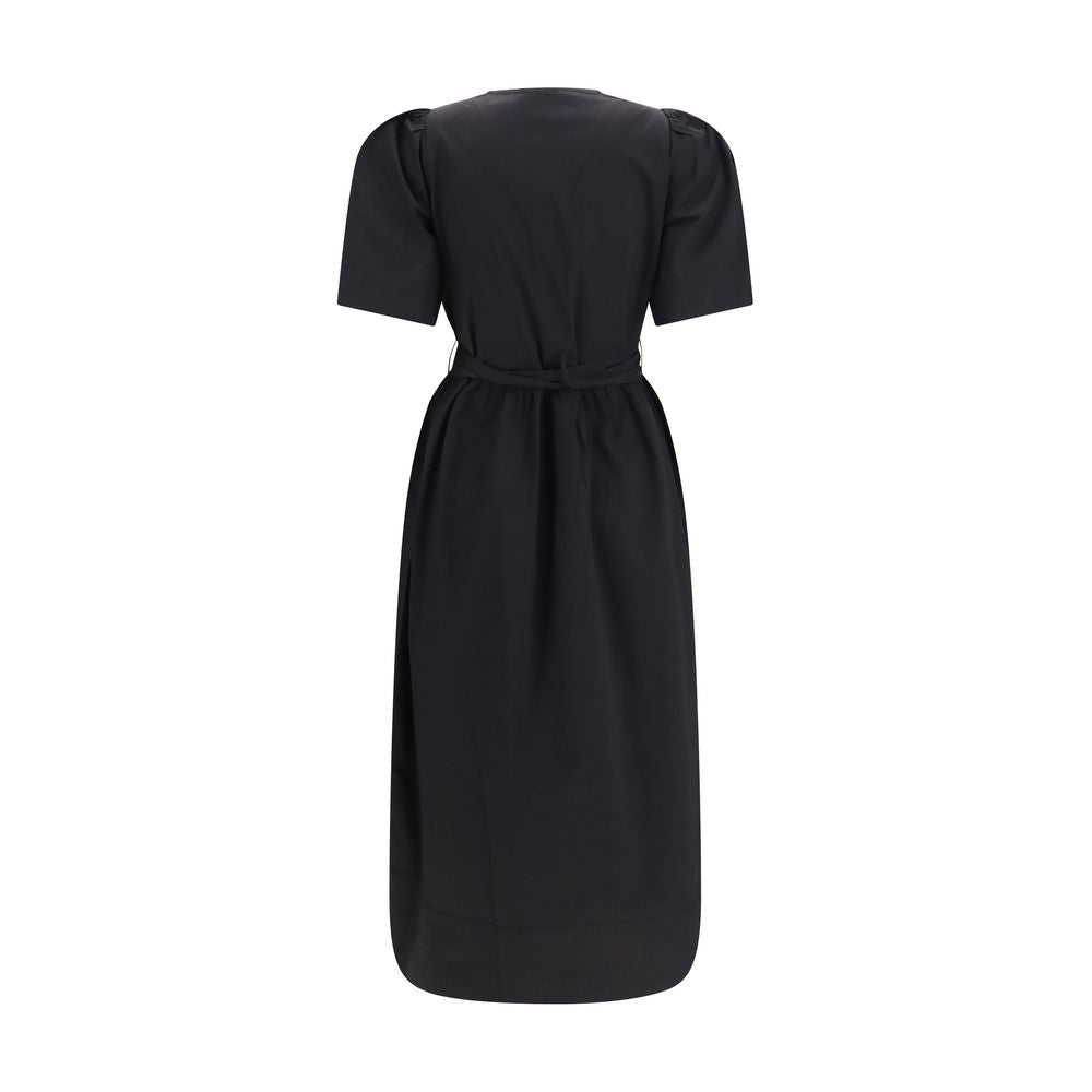 Black Cotton Casual Dress