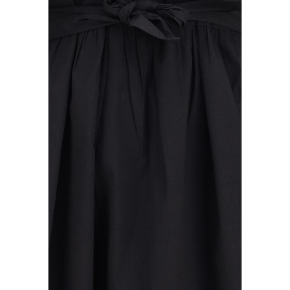 Black Cotton Casual Dress