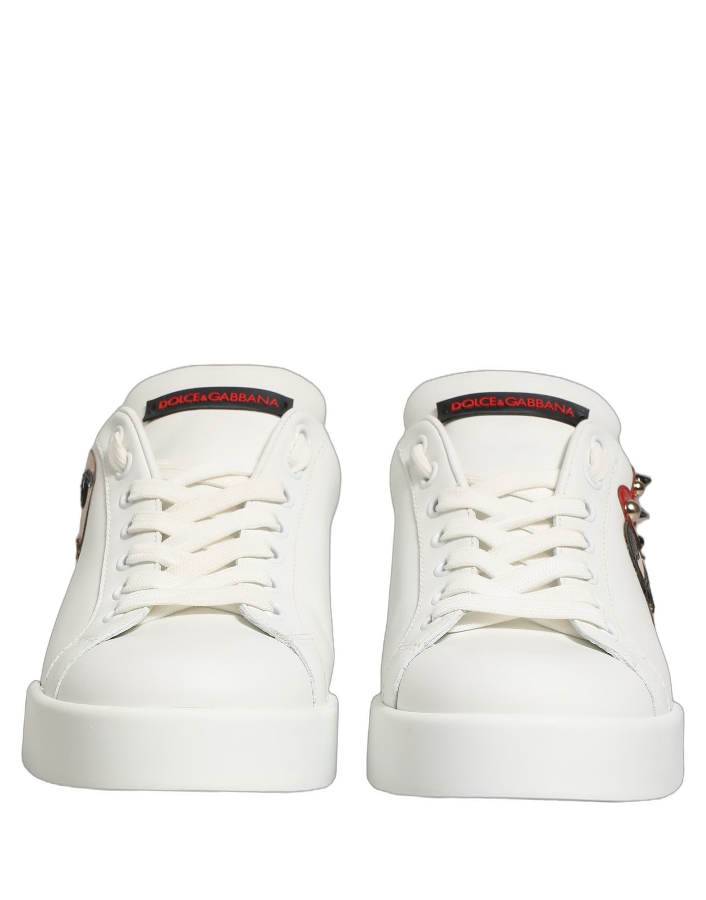 White Patch Calfskin Nappa Portofino Sneakers Shoes