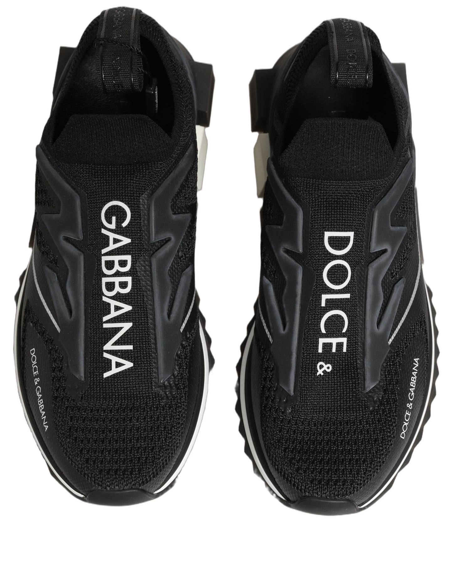 Black White Sorrento Slip-On Logo Sneakers Shoes
