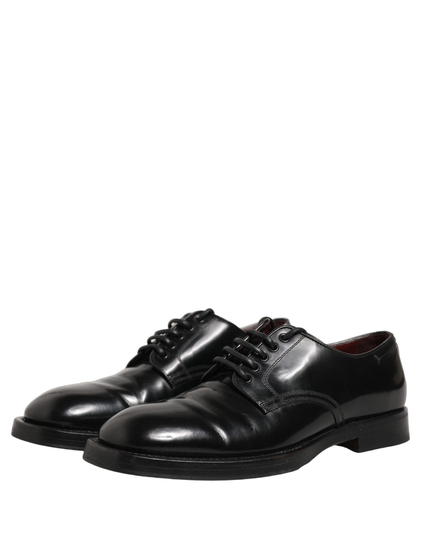Black Leather Lace Up Derby Dress Men Shoes