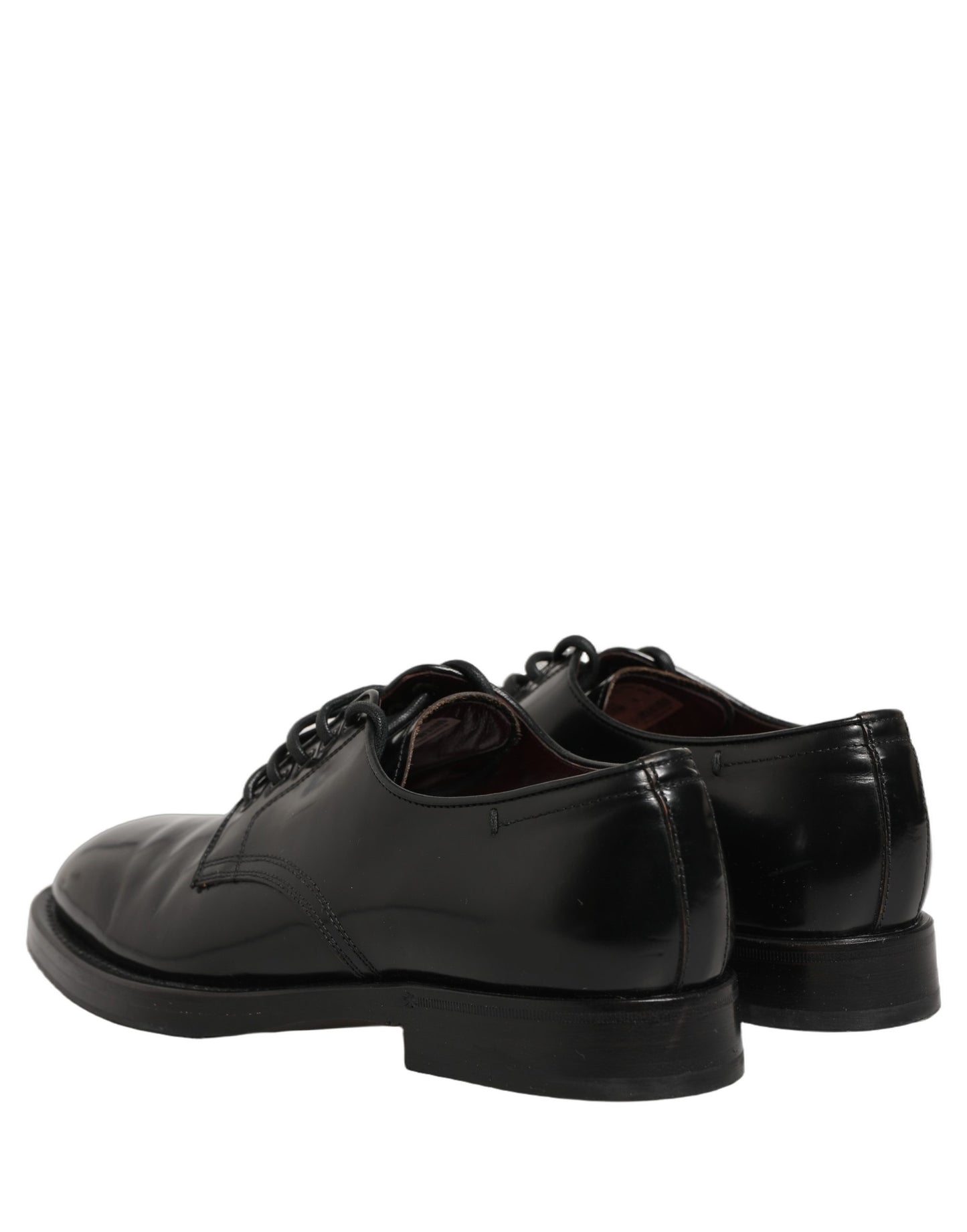 Black Leather Lace Up Derby Dress Men Shoes