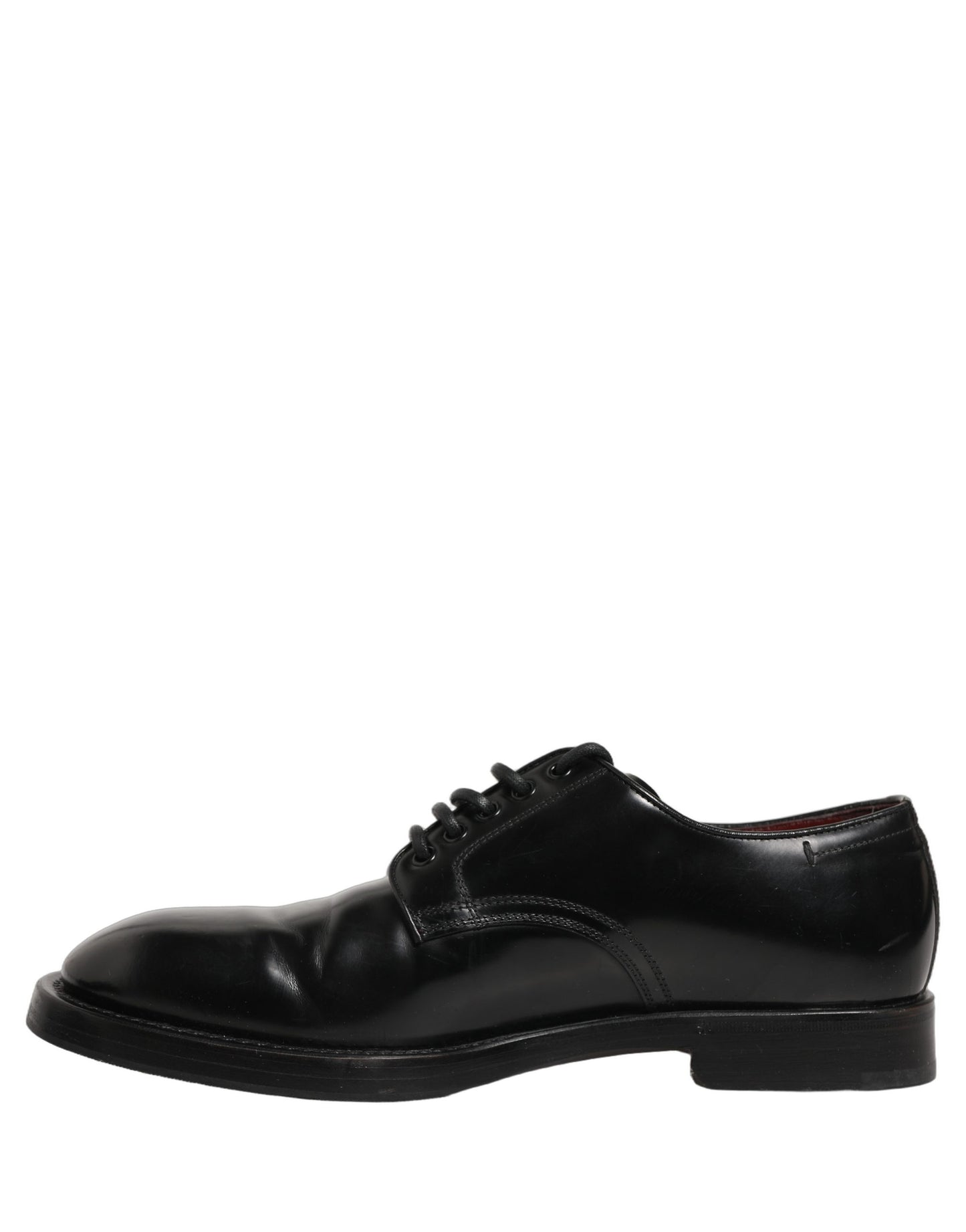 Black Leather Lace Up Derby Dress Men Shoes