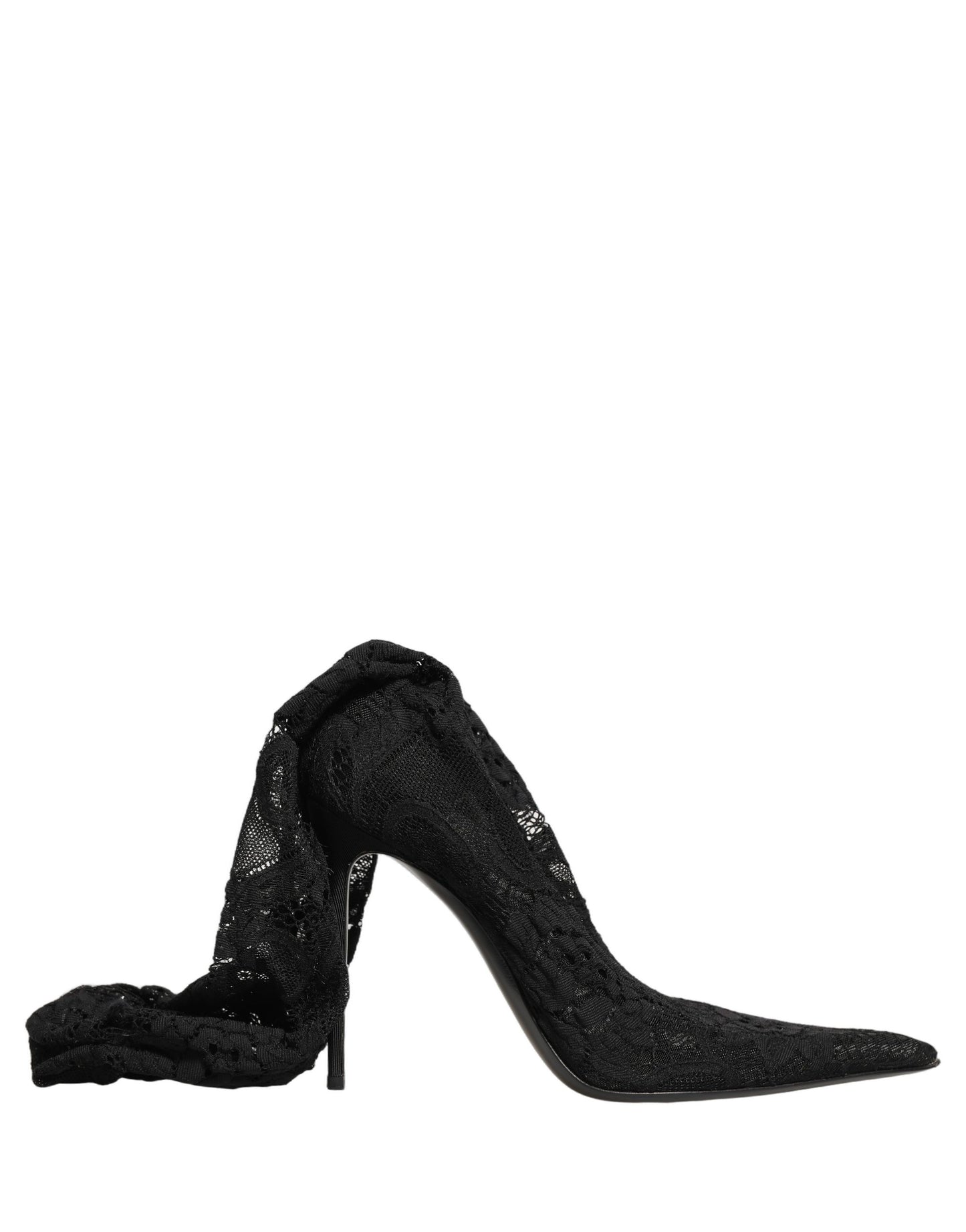 Black Taormina Lace Socks Boots Pumps Shoes