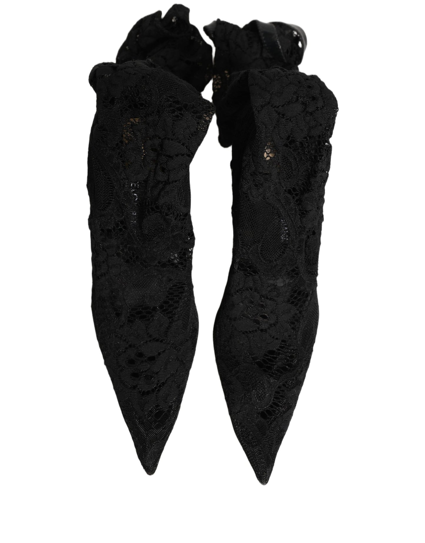 Black Taormina Lace Socks Boots Pumps Shoes
