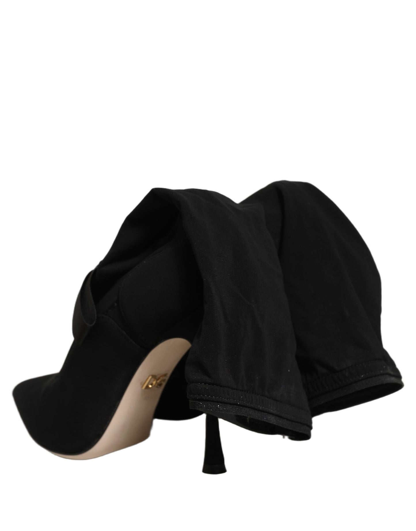 Black Stiletto Heels Mid Calf Boots Shoes