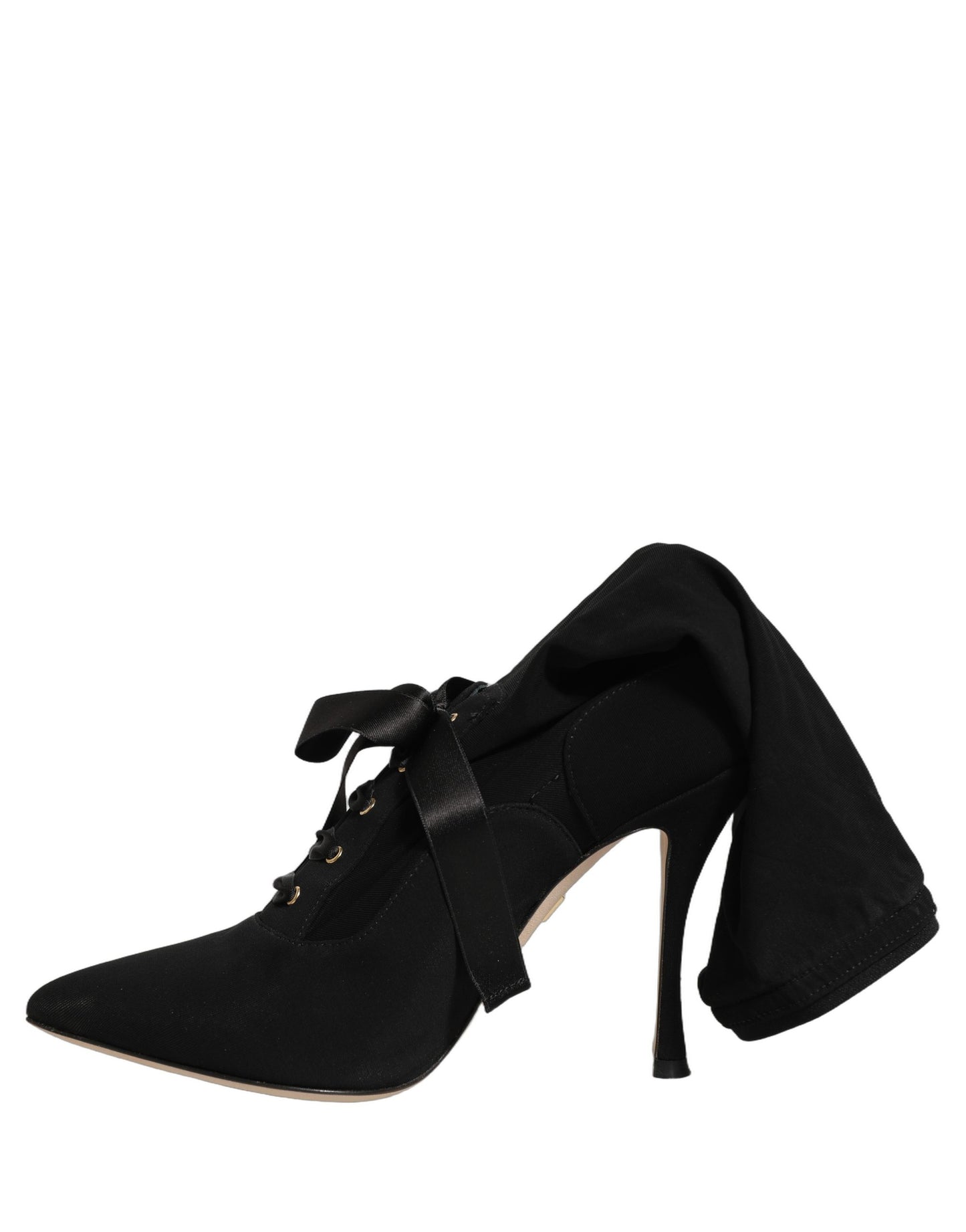Black Stiletto Heels Mid Calf Boots Shoes