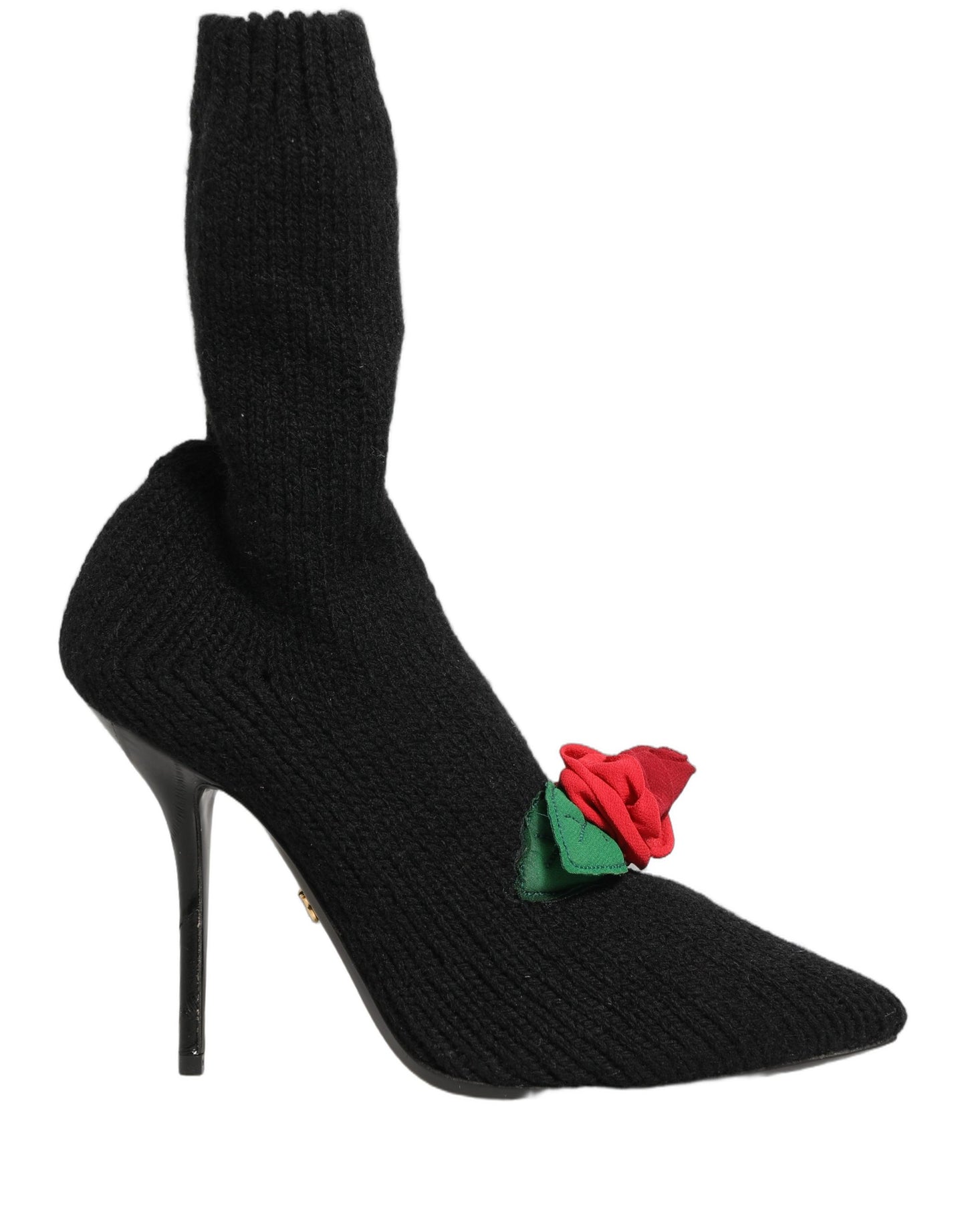 Black Stiletto Heels Mid Calf Boots Shoes