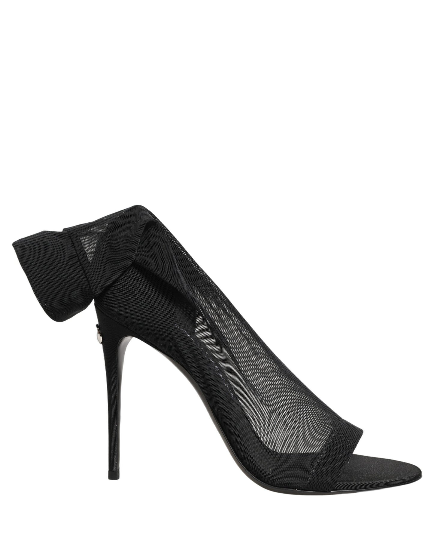 Black Nylon Mesh Sock Style Boots Shoes