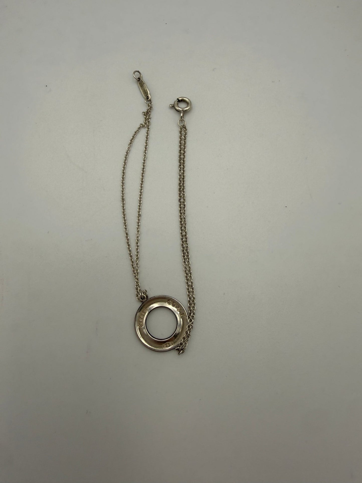 TIFFANY & CO. Silver Bracelet with Double Chain