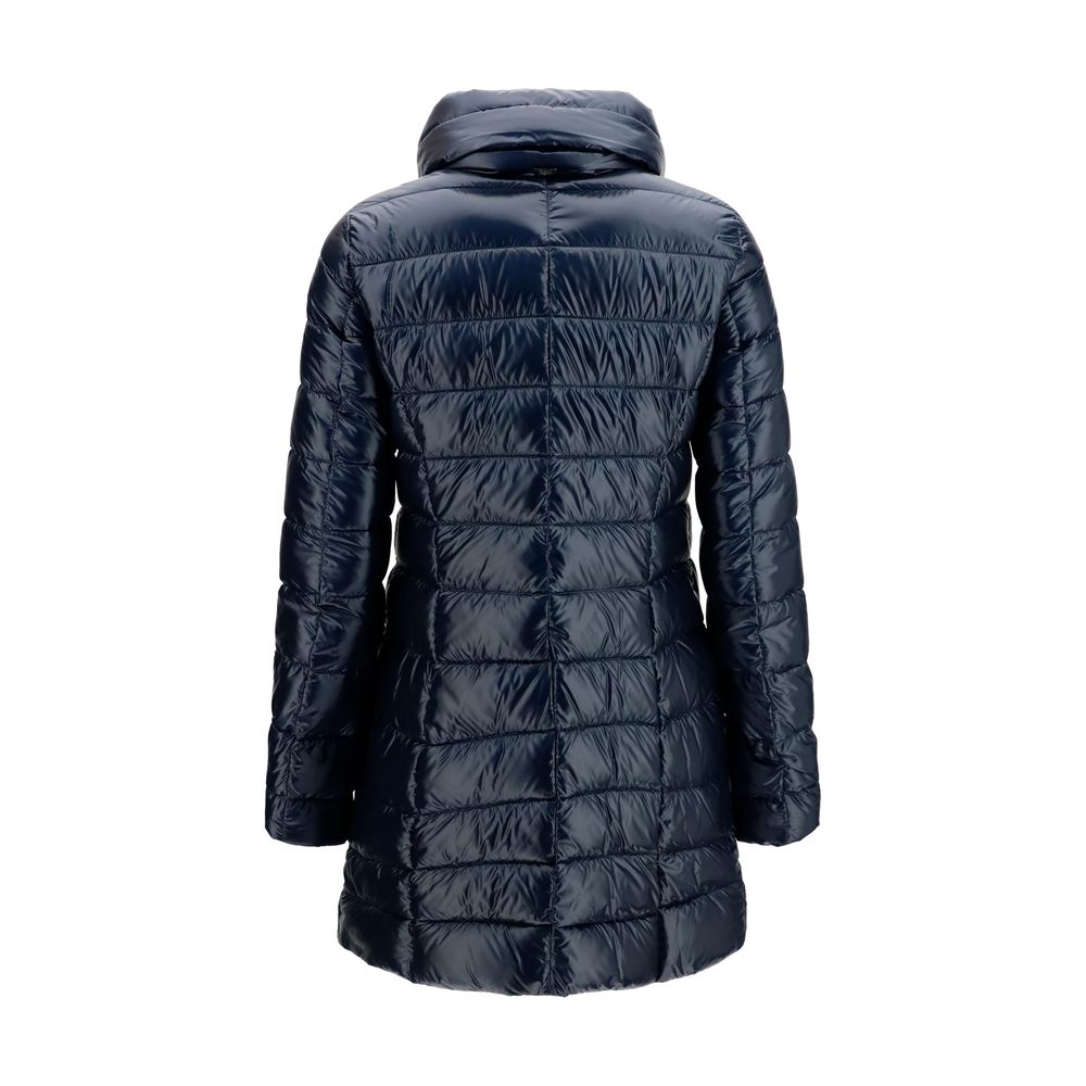 Blue Polyamide Full-Length Jacket