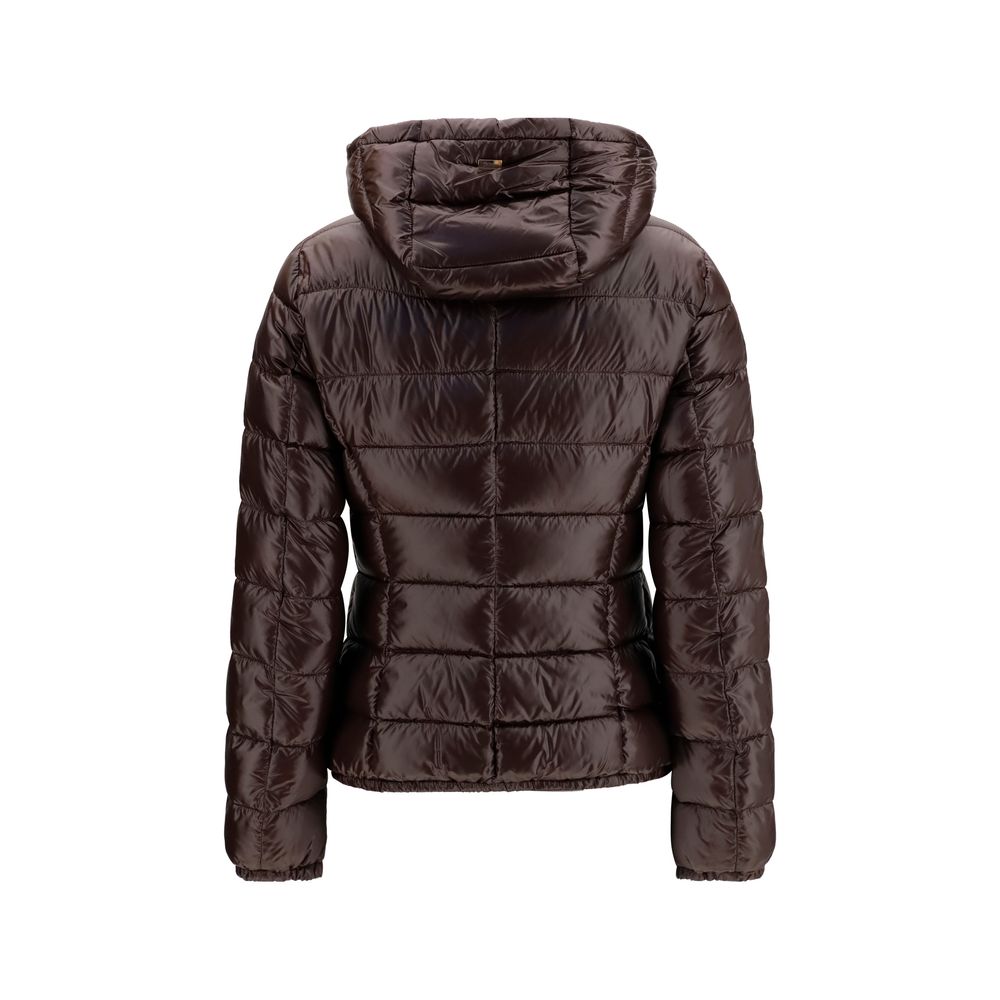 Brown Polyamide Full-Length Jacket
