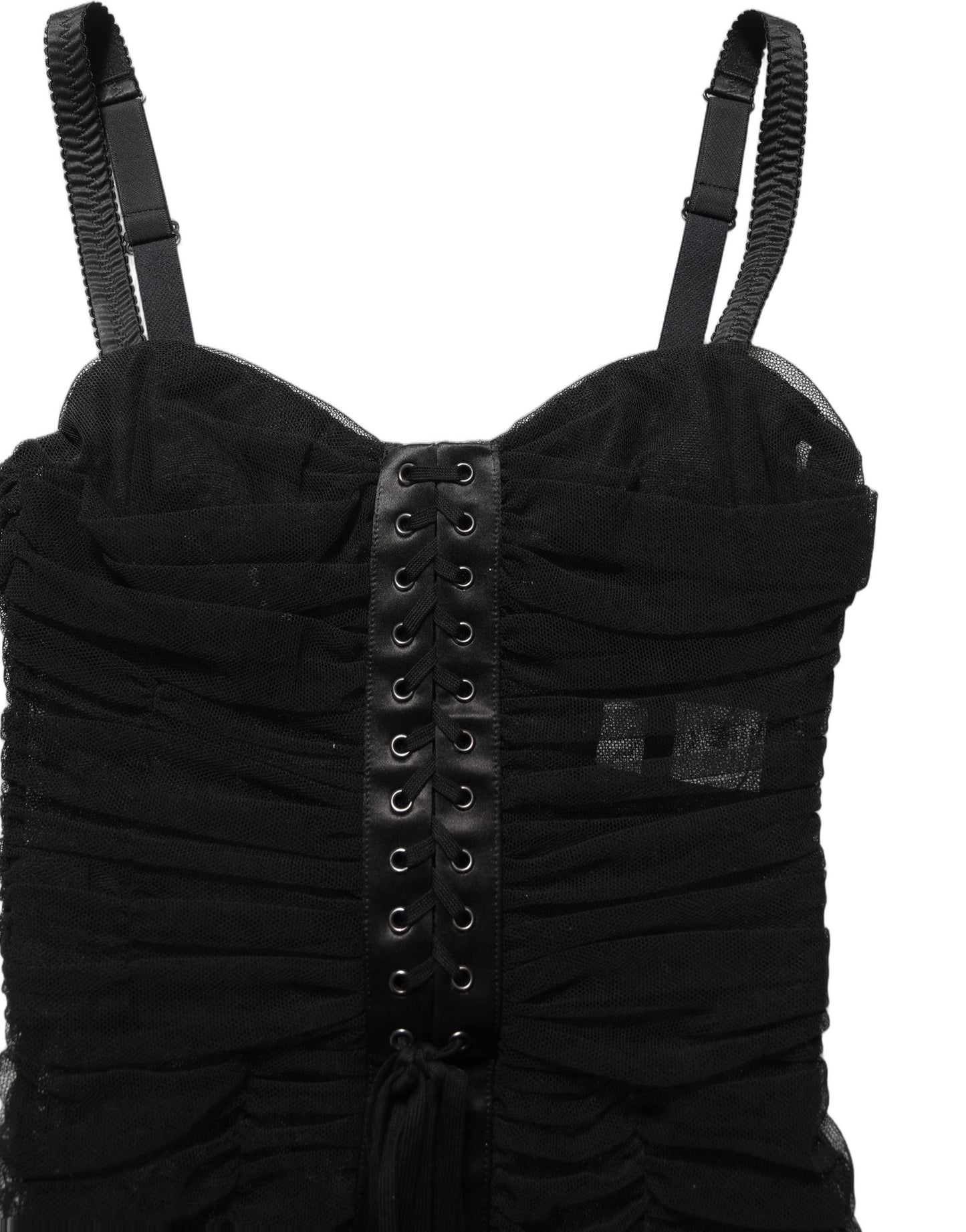 Sleeveless V-neck Shift Knee Length Black