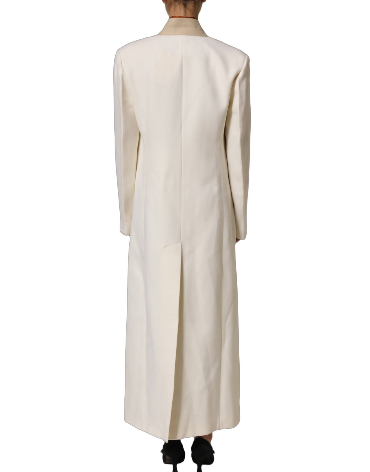 Antwerp White Wool Long Trench Coat Jacket
