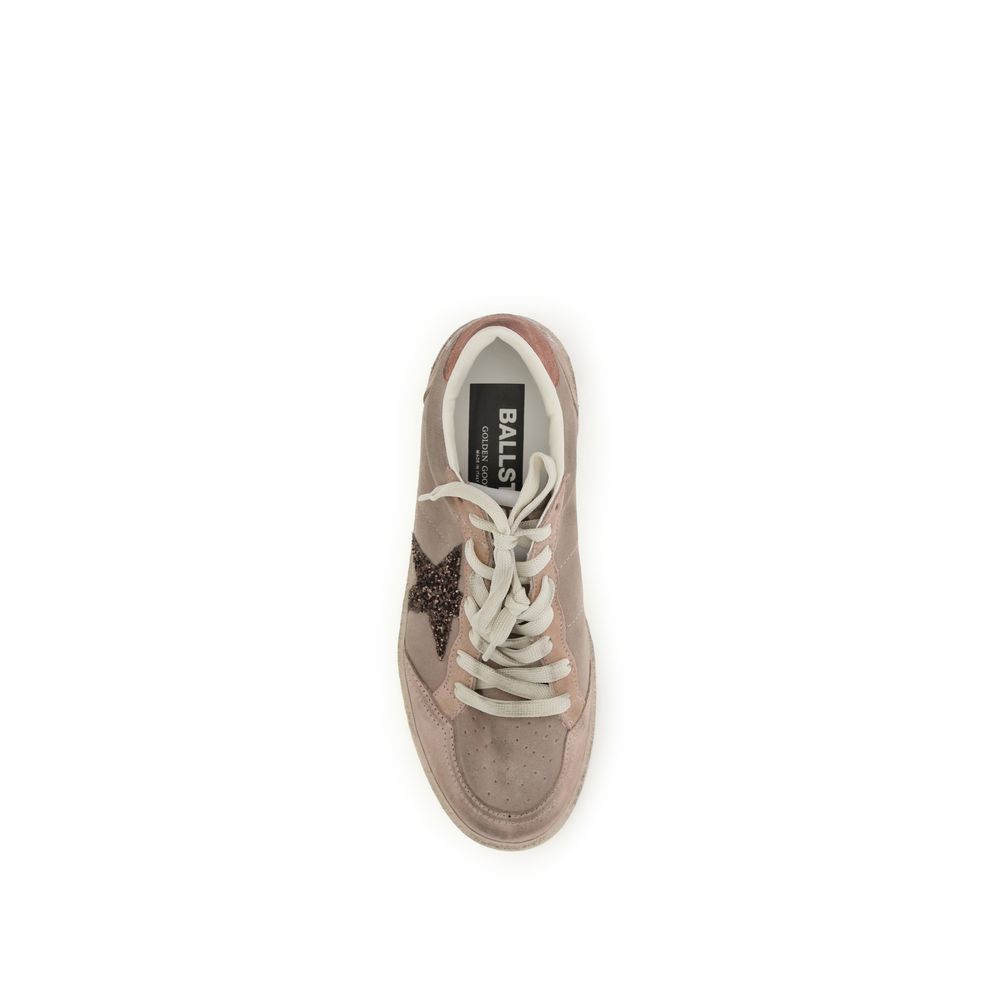 Beige Calf Leather Bos Taurus Low Top Sneakers